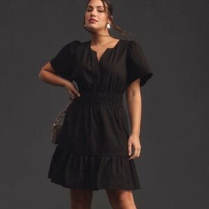 Anthropologie black somerset mini dress